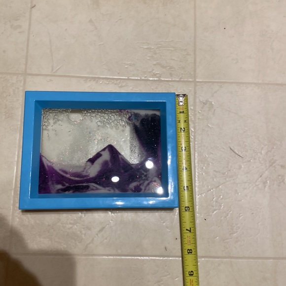 Art in Motion, Sand Painting! Reversible! Purple/white sand Blue & White Frame🌊 - Picture 11 of 12